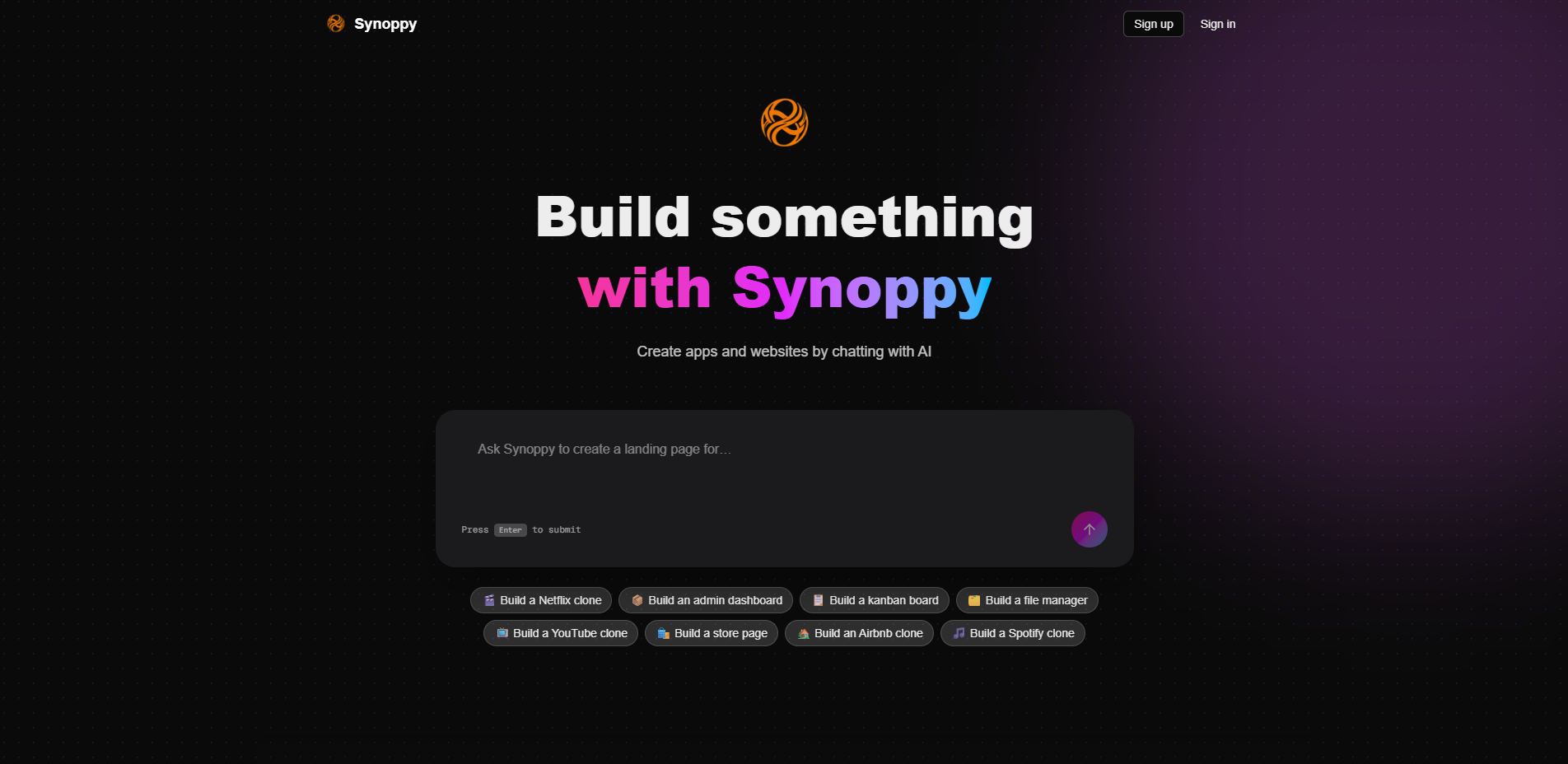 Synoppy UI Screenshot